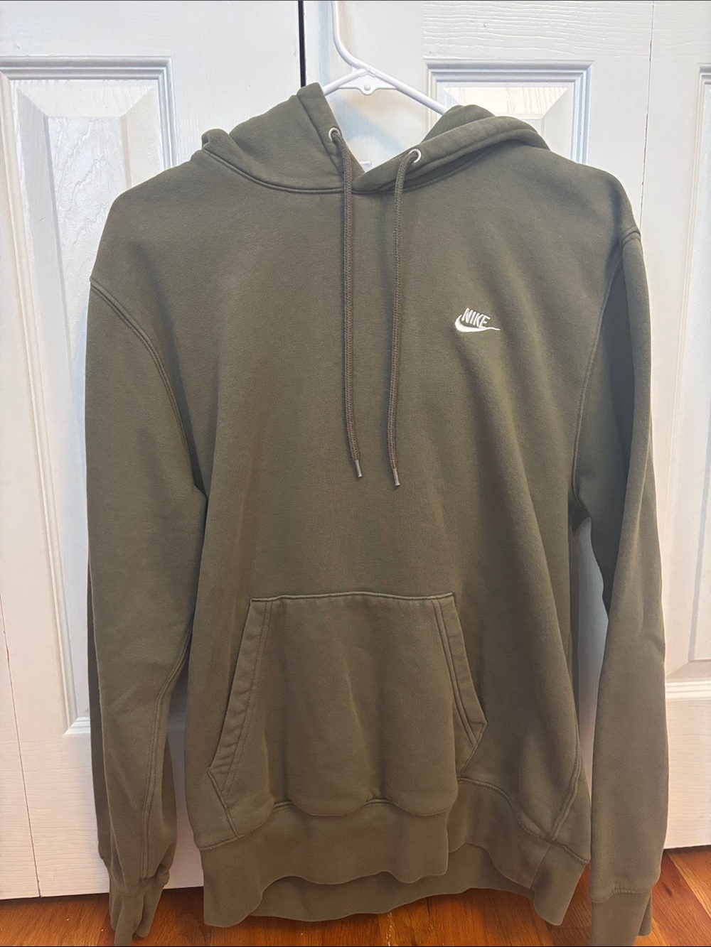 Nike Olive Green Hooded Pullover Sweatshirt